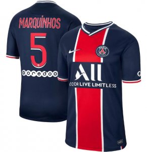 2020-21 PSG Home Soccer Jersey Shirt Marquinhos 5