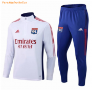 2020-21 Lyon White Training Kits Sweatshirt with Pants