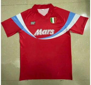 1990-91 Napoli Retro Red Away Soccer Jersey Shirt