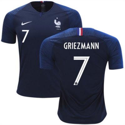 2018 World Cup France Home Soccer Jersey Shirt Antoine Griezmann #7