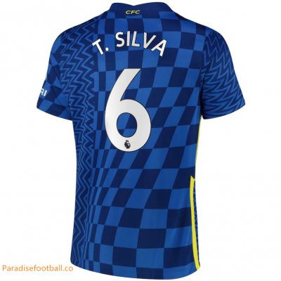 2021-22 Chelsea Home Soccer Jersey Shirt T. Silva 6 printing
