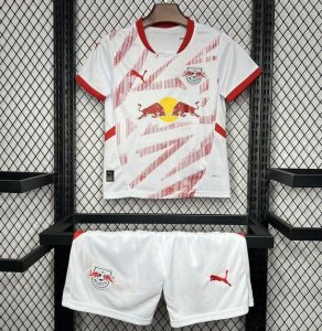 Kids RB Leipzig 2024-25 Home Soccer Kits Shirt With Shorts