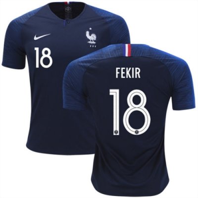2018 World Cup France Home Soccer Jersey Shirt Nabil Fekir #18