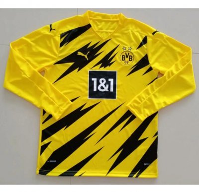 2020-21 Borussia Dortmund Long Sleeve Home Soccer Jersey Shirt
