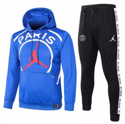 2020-21 Paris Jordan Blue Training Suit Hoodie Shirt with Pants