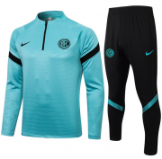 2021-22 Inter Milan Green Training Kits Sweatshirt with Pants