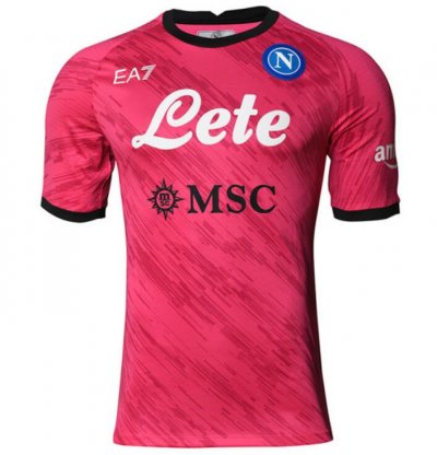 2022-23 Napoli Pink Goalkeeper Soccer Jersey Shirt
