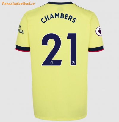 2021-22 Arsenal Away Soccer Jersey Shirt with Calum Chambers 21 printing