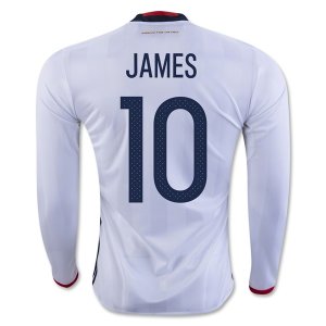 2016 Colombia JAMES 10 LS Home Soccer Jersey