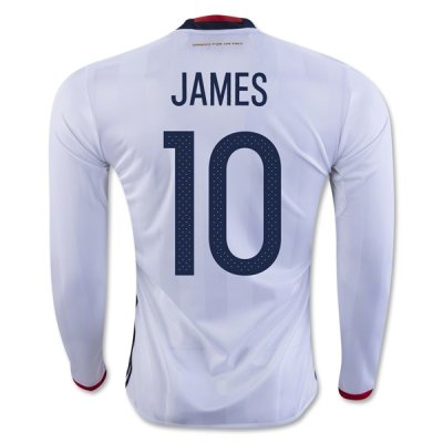 2016 Colombia JAMES 10 LS Home Soccer Jersey
