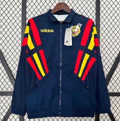 2024 Euro Cup Spain Navy Windbreaker Jacket
