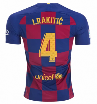 2019-20 Barcelona Home Soccer Jersey Shirt Ivan Rakitic #4