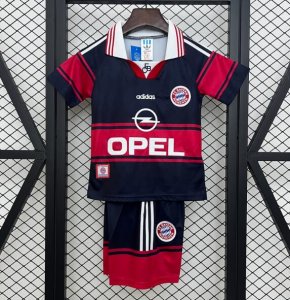 1997-99 Bayern Munich Retro Kids Home Soccer Kit Shirt With Shorts