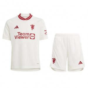 2023-24 Manchester United Kids Third Away Soccer Kits Shirt With Shorts