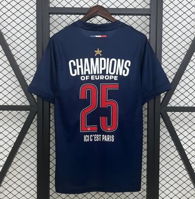 Champions 25 2024-25 PSG 1 Star Home Soccer Jersey Shirt