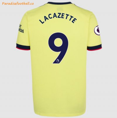 2021-22 Arsenal Away Soccer Jersey Shirt with Alexandre Lacazette 9 printing