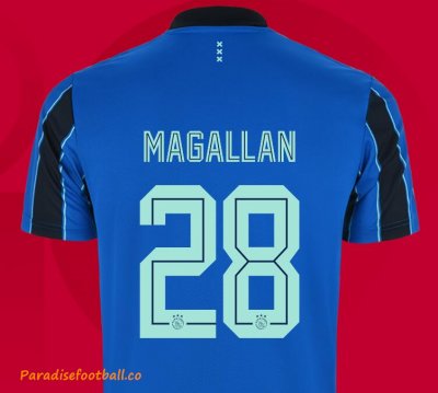 2021-22 Ajax Away Soccer Jersey Shirt with MAGALLAN 28 printing