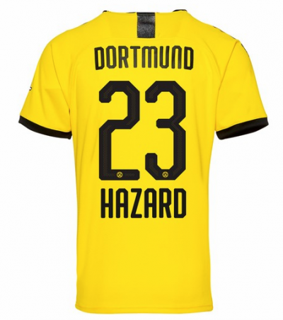 2019-20 Borussia Dortmund Home Soccer Jersey Shirt Hazard 23