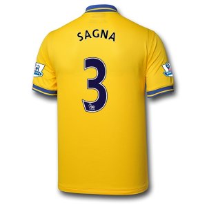 13-14 Arsenal #3 SAGNA Away Yellow Jersey Shirt 13-14 Arsenal #3 SAGNA Away Yellow Jersey Shirt