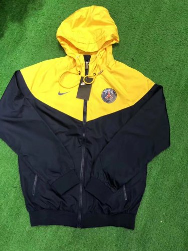 2017-18 PSG Yellow&Navy Windbreaker Jacket