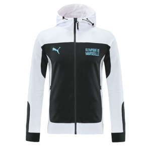 2021-22 Marseille Black White Training Hoodie Jacket