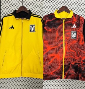 2024-25 Tigres Red Yellow Trench Coat Reversible Jacket