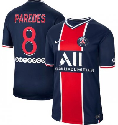2020-21 PSG Home Soccer Jersey Shirt L.Paredes 8