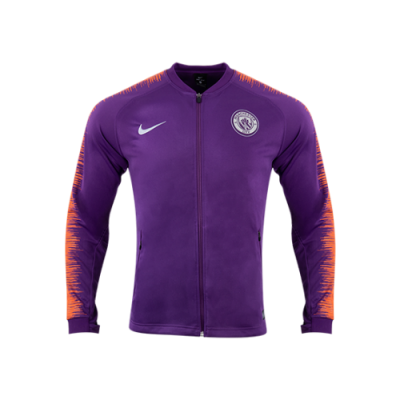 18-19 Manchester City Purple&Orange V-Neck Training Jacket