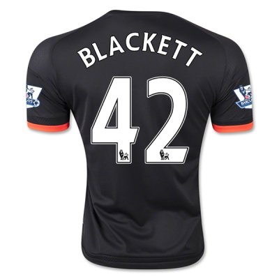 2015-16 Manchester United BLACKETT #42 Third Soccer Jersey