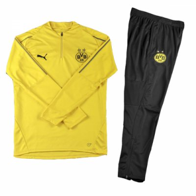 Youth Kids 18-19 Borussia Dortmund Yellow Sweat Shirt Kit(Top+Trouser)
