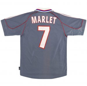 2000-01 Olympique Lyonnais Retro Away Soccer Jersey Shirt Marlet #7