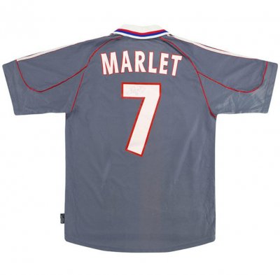 2000-01 Olympique Lyonnais Retro Away Soccer Jersey Shirt Marlet #7