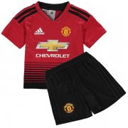 Kids Manchester United 2018-19 Home Soccer Shirt With Shorts