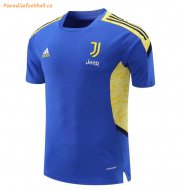 2021-22 Juventus Blue Yellow Training Shirt