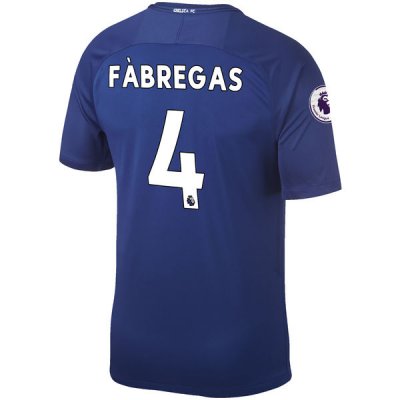 2017-18 Chelsea Fabregas #4 Home Soccer Jersey