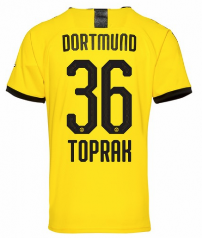 2019-20 Borussia Dortmund Home Soccer Jersey Shirt Toprak 36