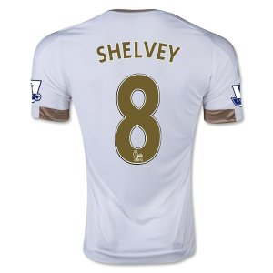 2015-16 Swansea City Home Soccer Jersey SHELVEY 8