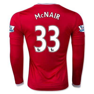 2015-16 Manchester United LS Home Soccer Jersey MCNAIR 33