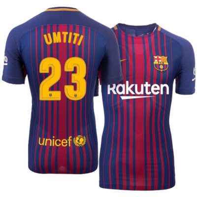2017-18 Barcelona #23 Samuel Umtiti Home Soccer Jersey