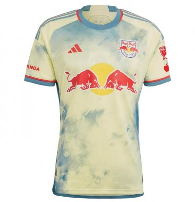 2023-24 New York Red Bulls Yellow Daniel Patrick Kit Away Soccer Jersey Shirt Player Version