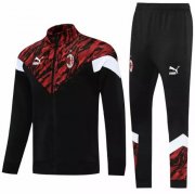 2021-22 AC Milan Black Red Training Kits Jacket and Pants
