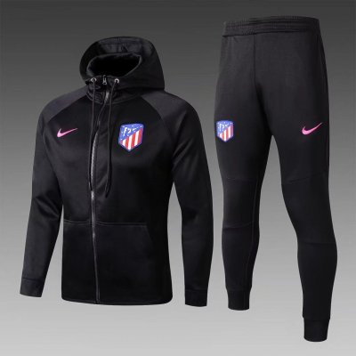 2017-18 Atletico Madrid black Soccer training Hoody jacket