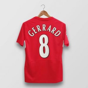 2005 Liverpool Retro Champion League Home Soccer Jersey Shirt GERRARD #8
