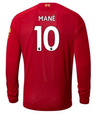 Sadio Mane #10 Liverpool 2019-20 Long Sleeve Home Soccer Jersey