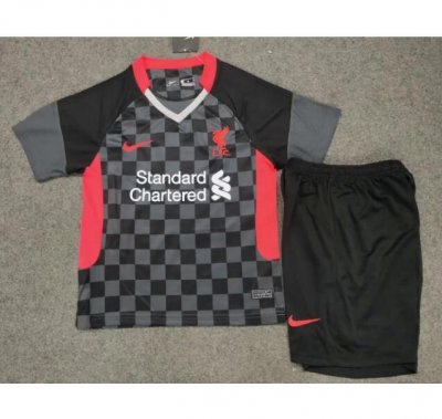 2020-21 Liverpool Kids Third Away Soccer Kits Shirt With Shorts