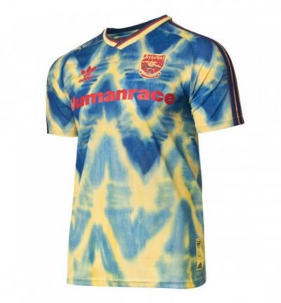 2020-21 Arsenal Human Race Yellow Blue Soccer Jersey Shirt