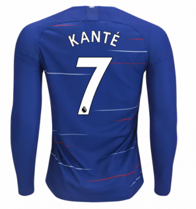 2018-19 Chelsea LS Home Soccer Jersey Shirt N'Golo Kante #7