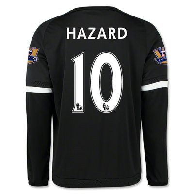 2015-16 Chelsea HAZARD #10 LS Third Soccer Jersey