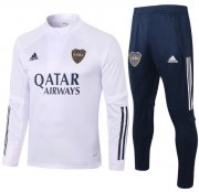 2020-21 Boca Juniors White Training Kits Sweatshirt and Pants