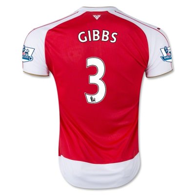 2015-16 Arsenal GIBBS 3 Home Soccer Jersey